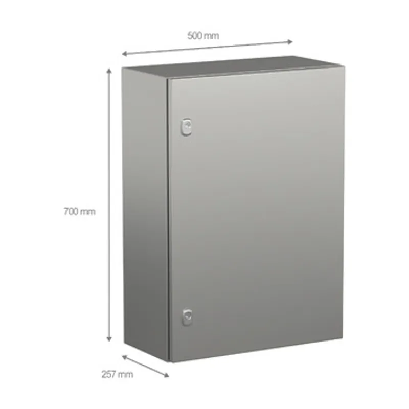 Wall mounted enclosure, PanelSeT S3X, stainless steel 316L, plain door, 700x500x250mm, IP66 — photo 2 of 5