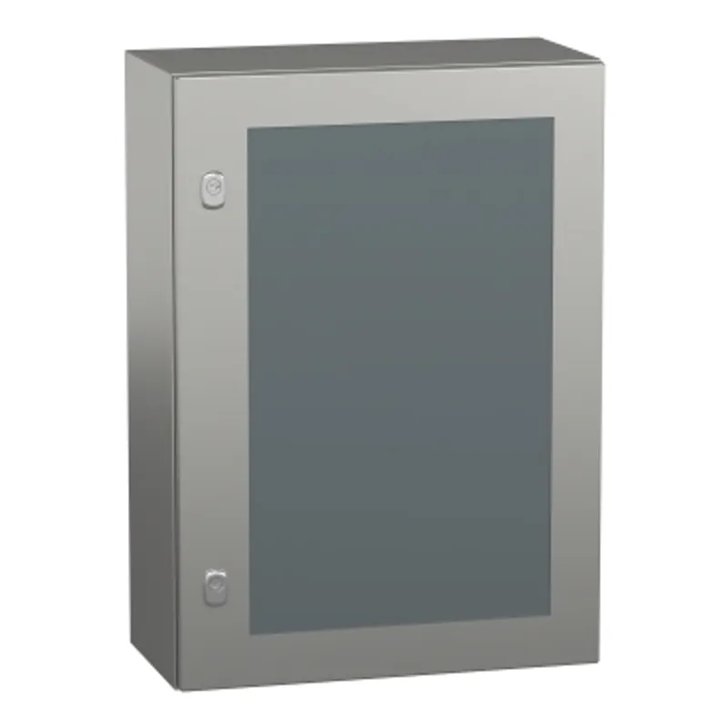 Wall mounted enclosure, PanelSeT S3X, stainless steel 304L, glazed door, 700x500x250mm, IP66 — photo 1 of 3