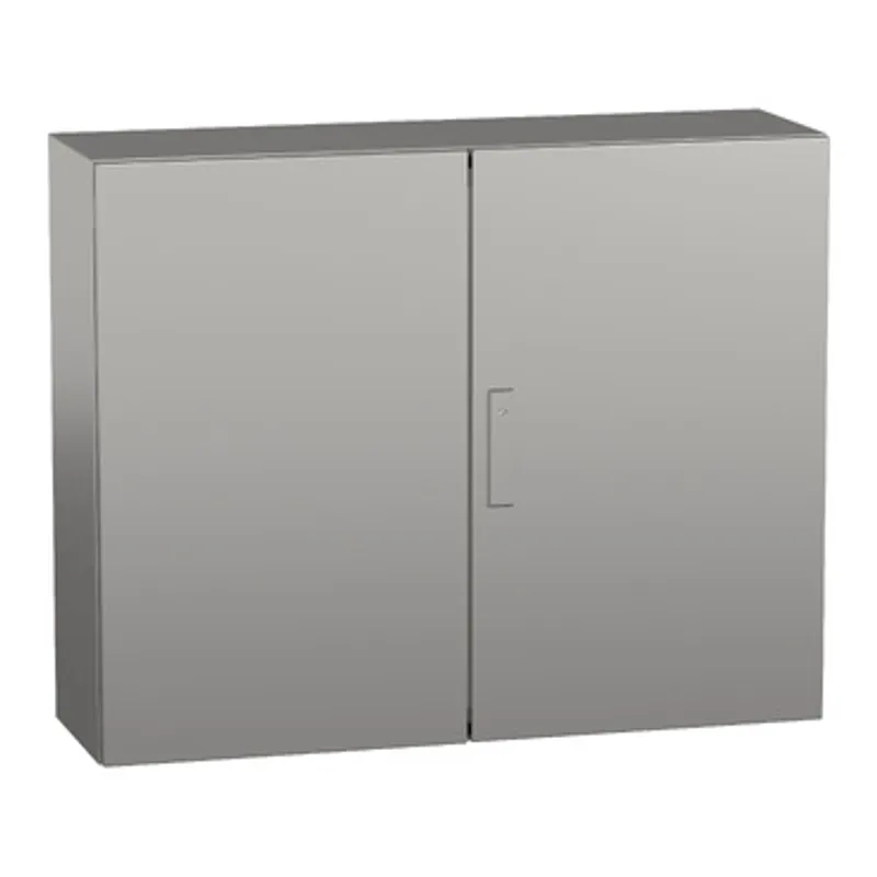 Wall mounted enclosure, PanelSeT S3X, stainless steel 304L, double plain door, 800x1000x300mm, IP55 — photo 1 of 4