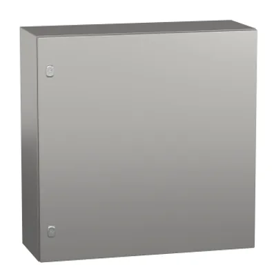 Wall mounted enclosure, PanelSeT S3X, stainless steel 304L, plain door, 800x800x300mm, IP66
