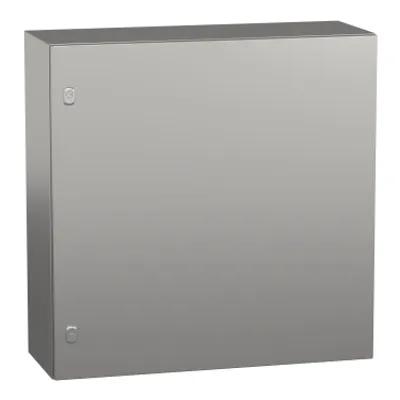 Wall mounted enclosure, PanelSeT S3X, stainless steel 316L, plain door, 800x800x300mm, IP66