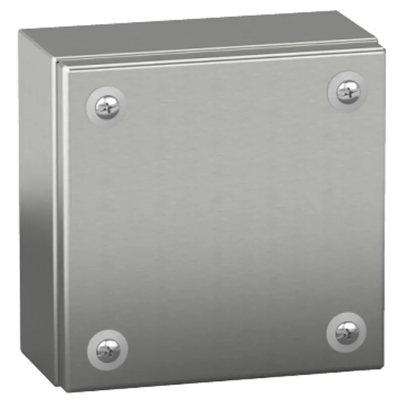 Stainless steel wall mounted industrial box, PanelSeT SBX, 150x150x80 mm, IP66 — photo 1 of 4