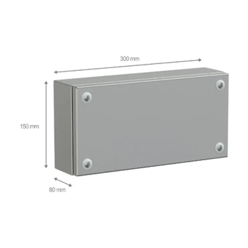 Stainless steel wall mounted industrial box, PanelSeT SBX, 150x300x80 mm, IP66 — photo 2 of 5