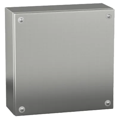 Stainless steel wall mounted industrial box, PanelSeT SBX, 200x200x80 mm, IP66