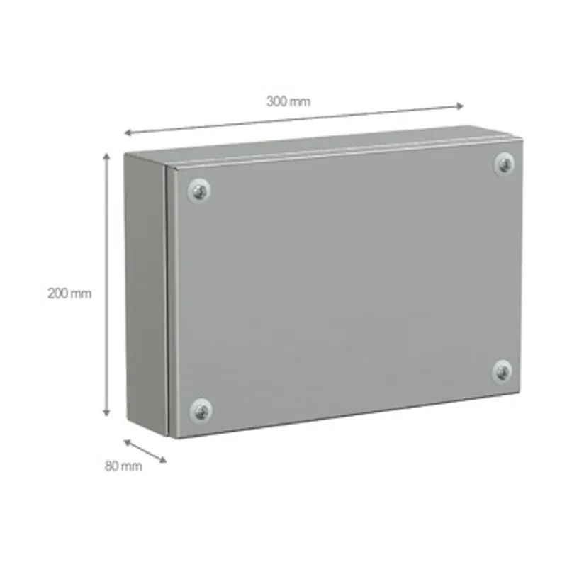 Stainless steel wall mounted industrial box, PanelSeT SBX, 200x300x80 mm, IP66 — photo 2 of 4