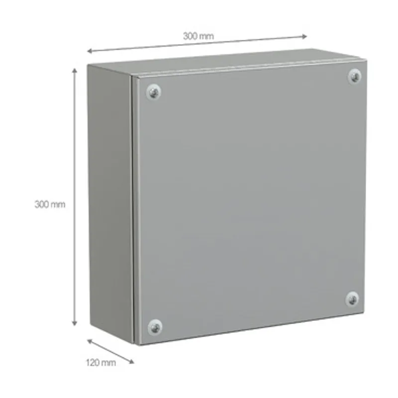 Stainless steel wall mounted industrial box, PanelSeT SBX, 300x300x120 mm, IP66 — photo 2 of 5