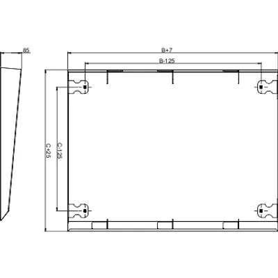 Schneider Electric NSYSC1240 – Roof canopy, PanelSeT SFN, PanelSeT SF, PanelSeT SM, for electrical enclosure W1200 D600mm