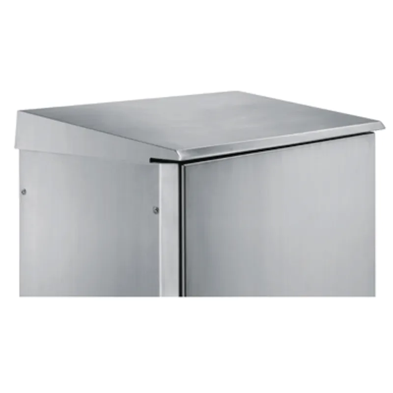 Stainless canopy 304L, Scotch BriteÂ® finish, for enclosures W1200xD500 mm.