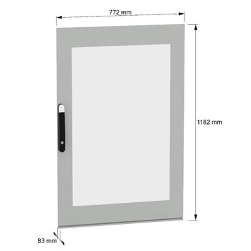 Glazed door, PanelSeT SFN, for electrical enclosure H1200 W800mm — photo 2 of 7