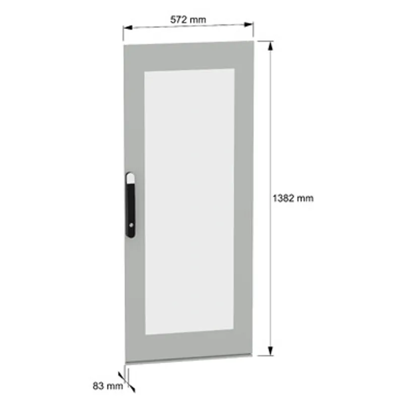 Glazed door, PanelSeT SFN, for electrical enclosure H1400 W600mm — photo 2 of 7