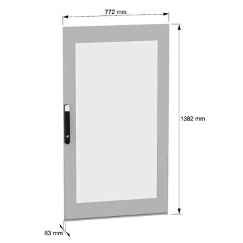 Glazed door, PanelSeT SFN, for electrical enclosure H1400 W800mm — photo 2 of 7
