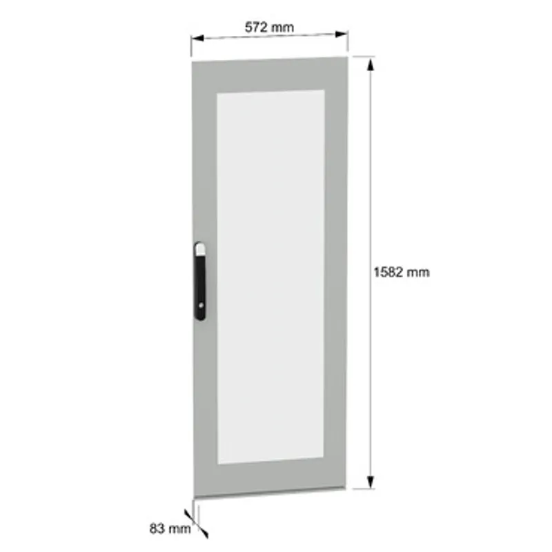 Glazed door, PanelSeT SFN, for electrical enclosure H1600 W600mm — photo 2 of 7