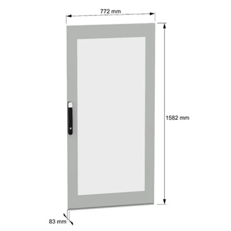 Glazed door, PanelSeT SFN, for electrical enclosure H1600 W800mm — photo 2 of 7