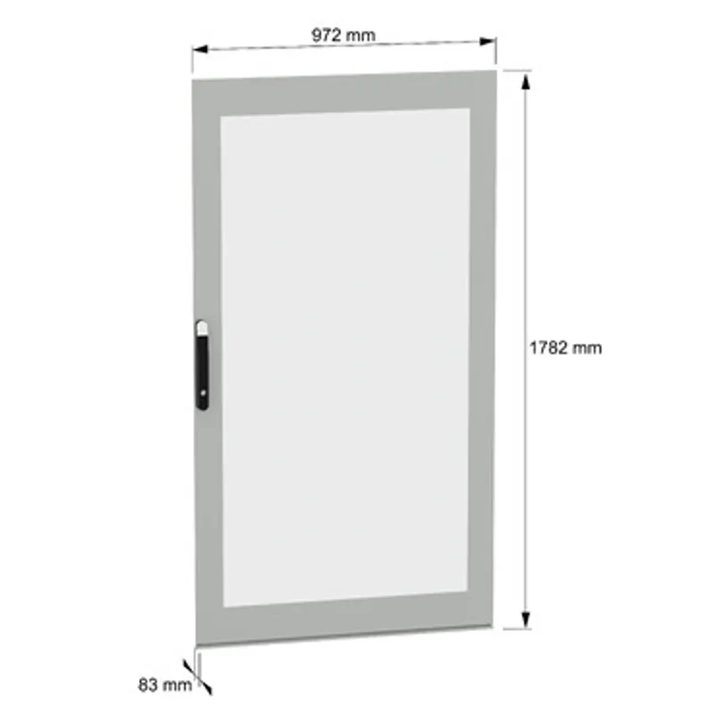 Glazed door, PanelSeT SFN, PanelSeT SM, for electrical enclosure H1800 W1000mm — photo 2 of 7