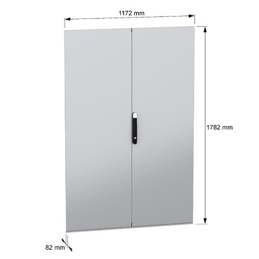 Double plain door, PanelSeT SFN, PanelSeT SM, for electrical enclosure H1800 W1200mm — photo 2 of 10