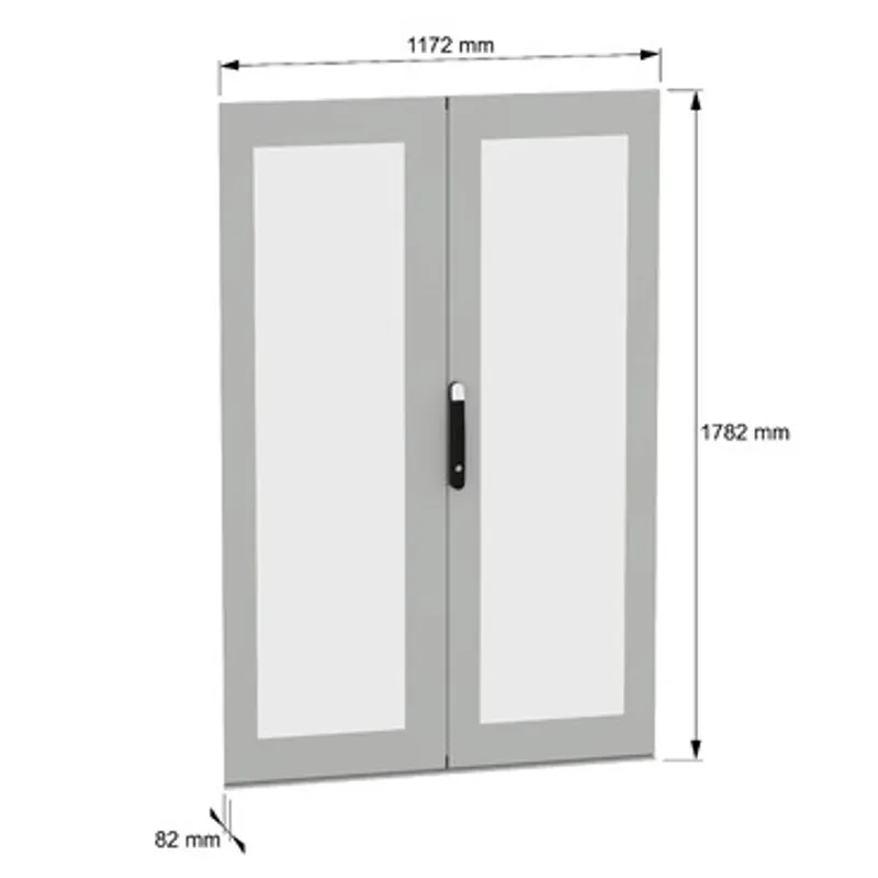 Double glazed door, PanelSeT SFN, PanelSeT SM, for electrical enclosure H1800 W1200mm — photo 2 of 7