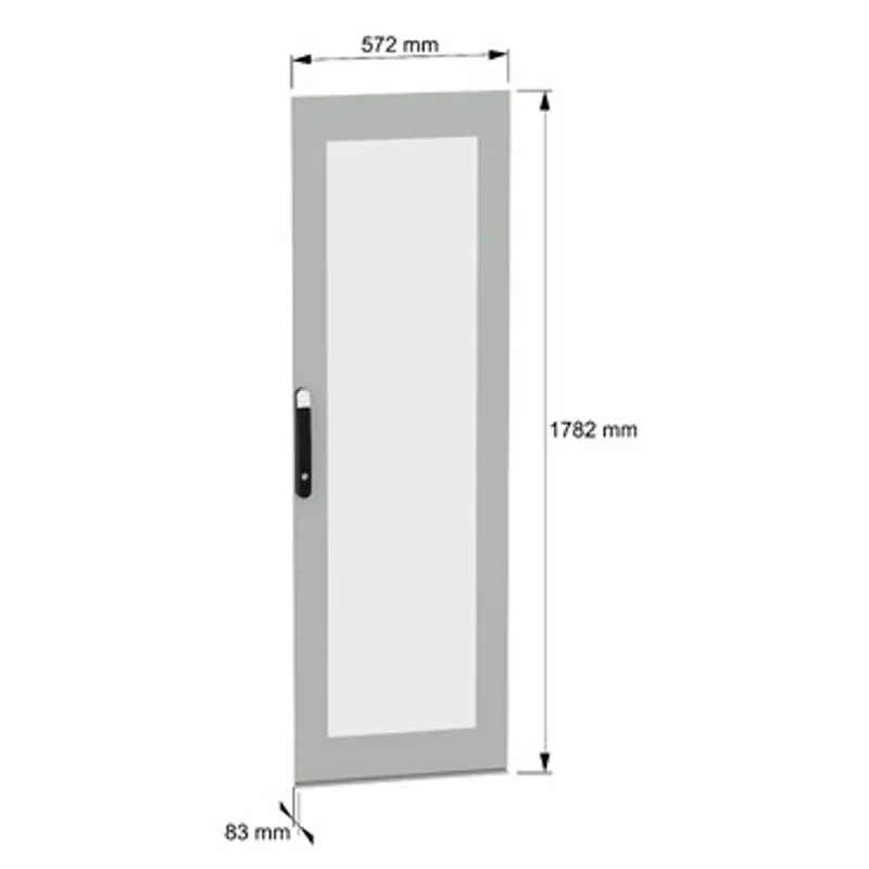 Glazed door, PanelSeT SFN, PanelSeT SM, for electrical enclosure H1800 W600mm — photo 2 of 7