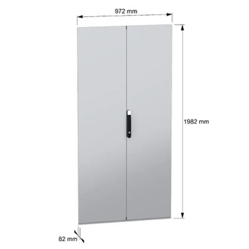 Double plain door, PanelSeT SFN, PanelSeT SM, for electrical enclosure H2000 W1000mm — photo 2 of 10