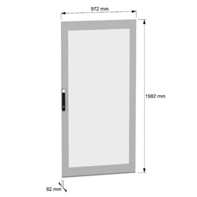 Glazed door, PanelSeT SFN, PanelSeT SM, for electrical enclosure H2000 W1000mm — photo 2 of 7