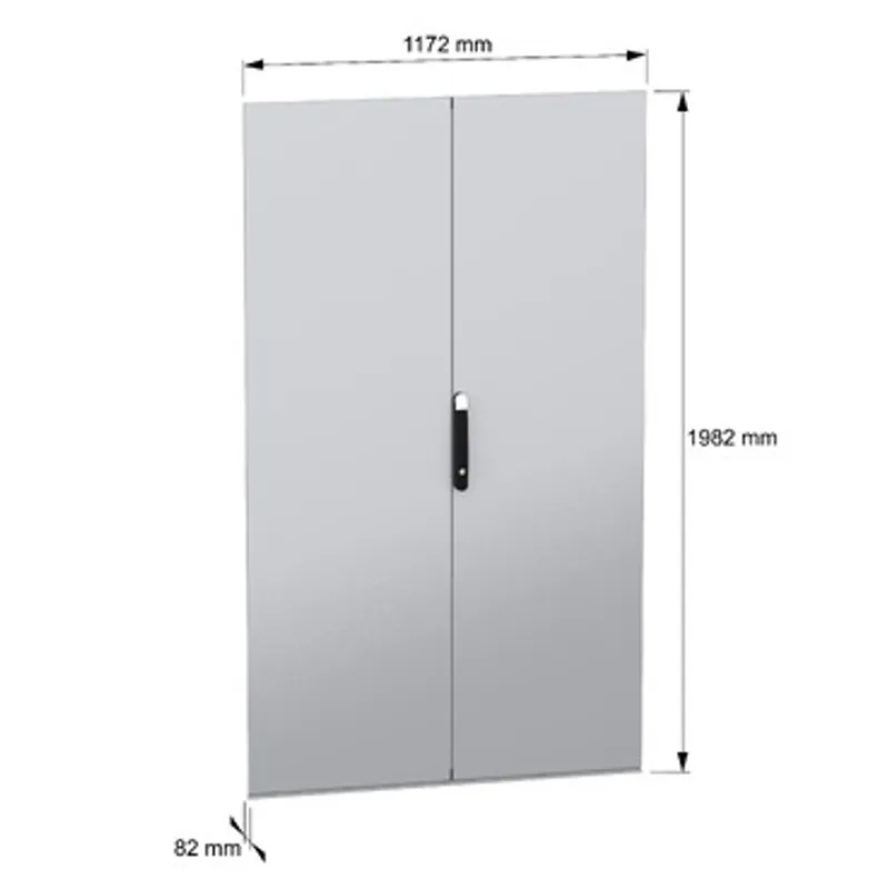 Double plain door, PanelSeT SFN, PanelSeT SM, for electrical enclosure H2000 W1200mm — photo 2 of 10