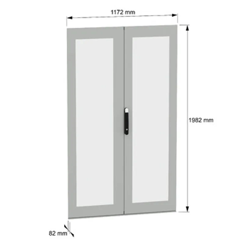 Double glazed door, PanelSeT SFN, PanelSeT SM, for electrical enclosure H2000 W1200mm — photo 2 of 7