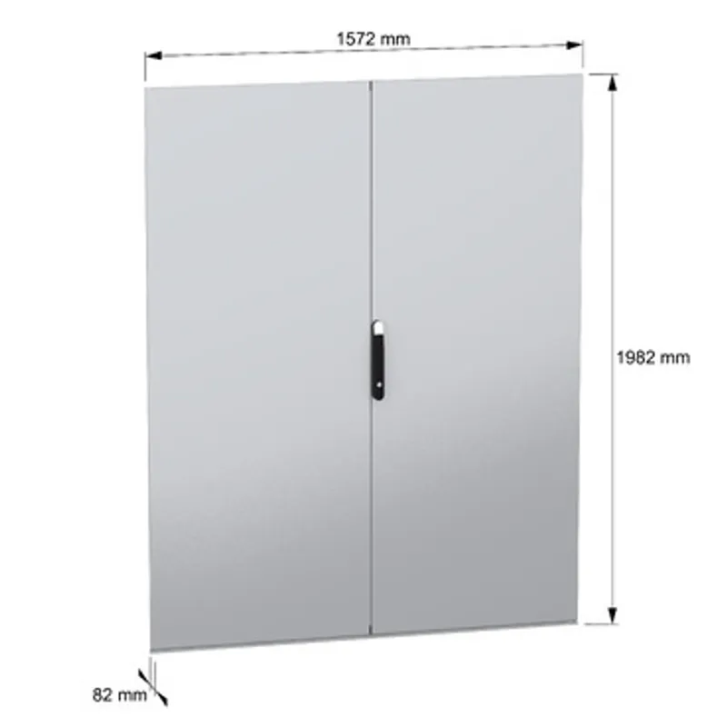 Double plain door, PanelSeT SFN, PanelSeT SM, for electrical enclosure H2000 W1600mm — photo 2 of 10
