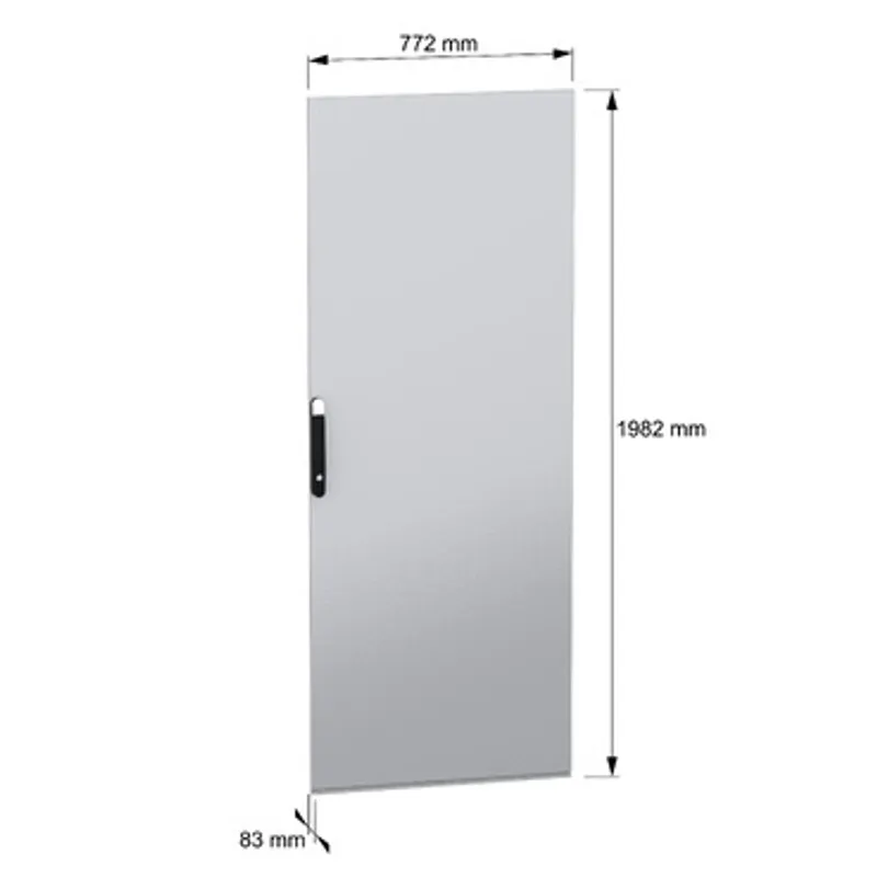 Plain door, PanelSeT SFN, PanelSeT SM, for electrical enclosure H2000 W800mm — photo 2 of 8