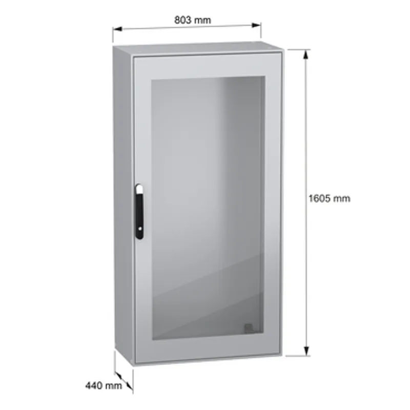 PanelSeT SM compact enclosure with glazed door - 1600x800x400 mm — photo 2 of 11