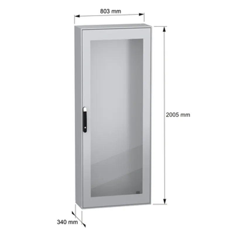 PanelSeT SM compact enclosure with glazed door - 2000x800x300 mm — photo 2 of 11