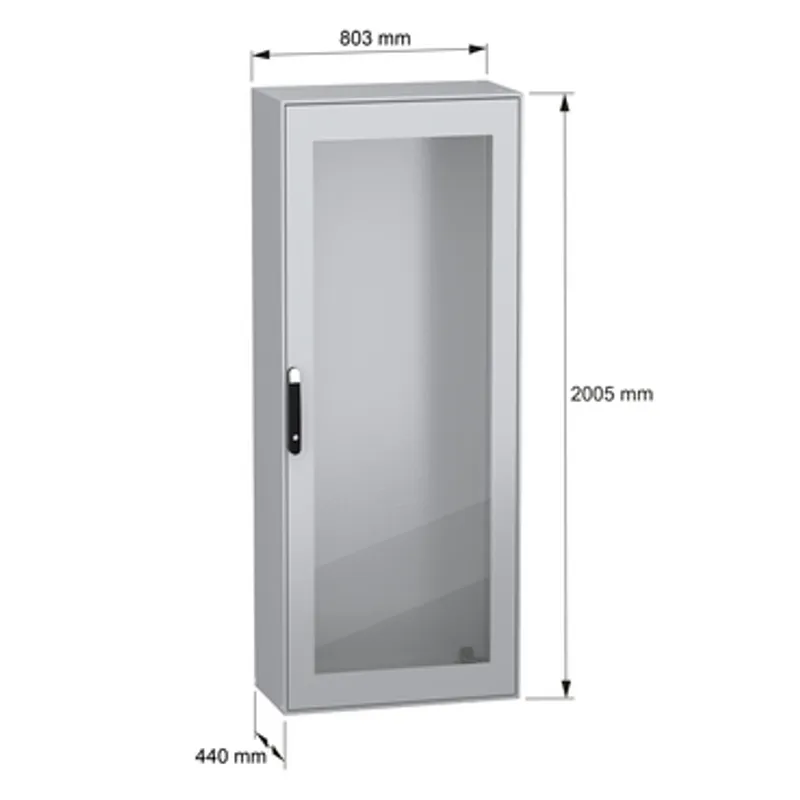 PanelSeT SM compact enclosure with glazed door - 2000x800x400 mm — photo 2 of 11