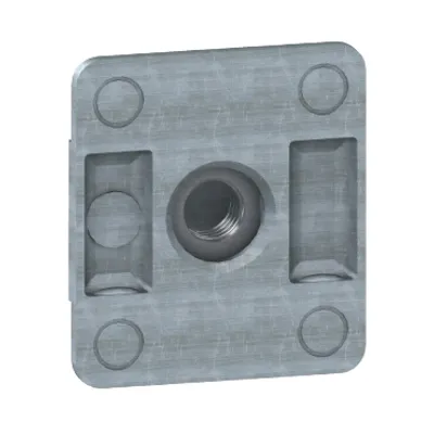 Serrated quarter-turn sliding nut - M8. Supply: 10 units