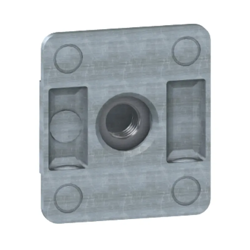 Serrated quarter-turn sliding nut - M8. Supply: 10 units