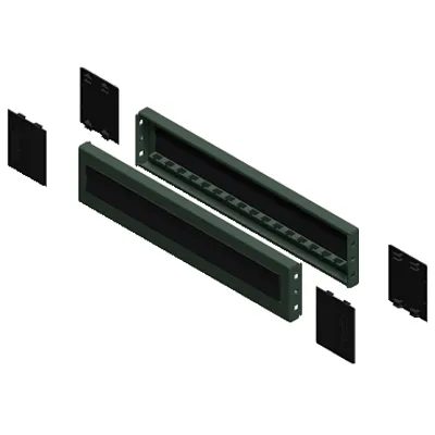 Plinth side panels with brush, PanelSeT SFN, SF, SM, for electrical enclosure  D600mm, set of 2, H100mm