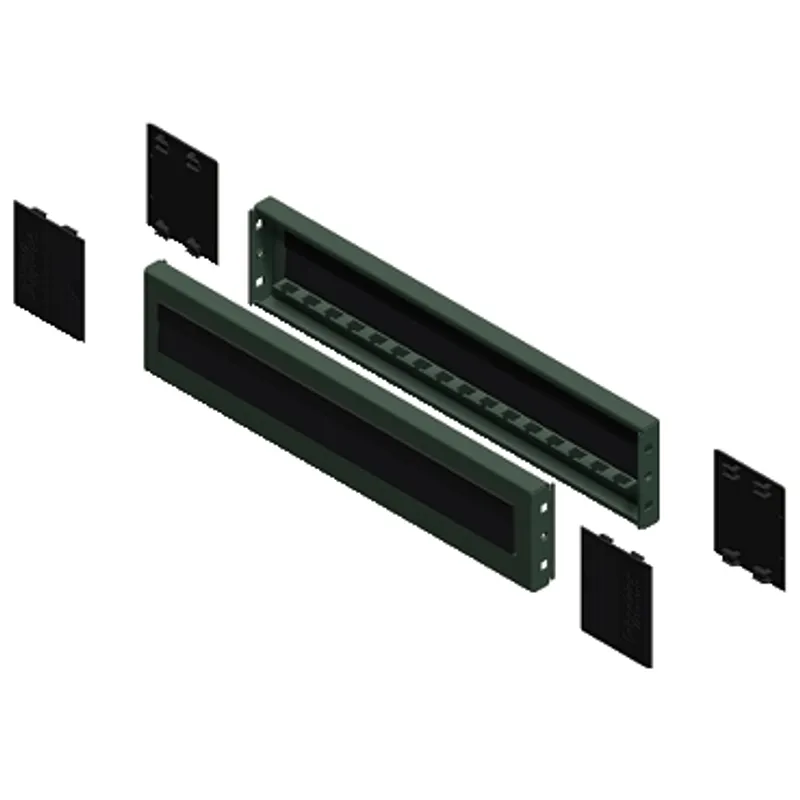 Plinth side panels with brush, PanelSeT SFN, SF, SM, for electrical enclosure  D600mm, set of 2, H100mm