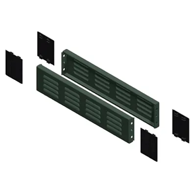 Plinth ventilated side panels, PanelSeT SFN, SF, SM, for electrical enclosure  D600mm, set of 2, H100mm
