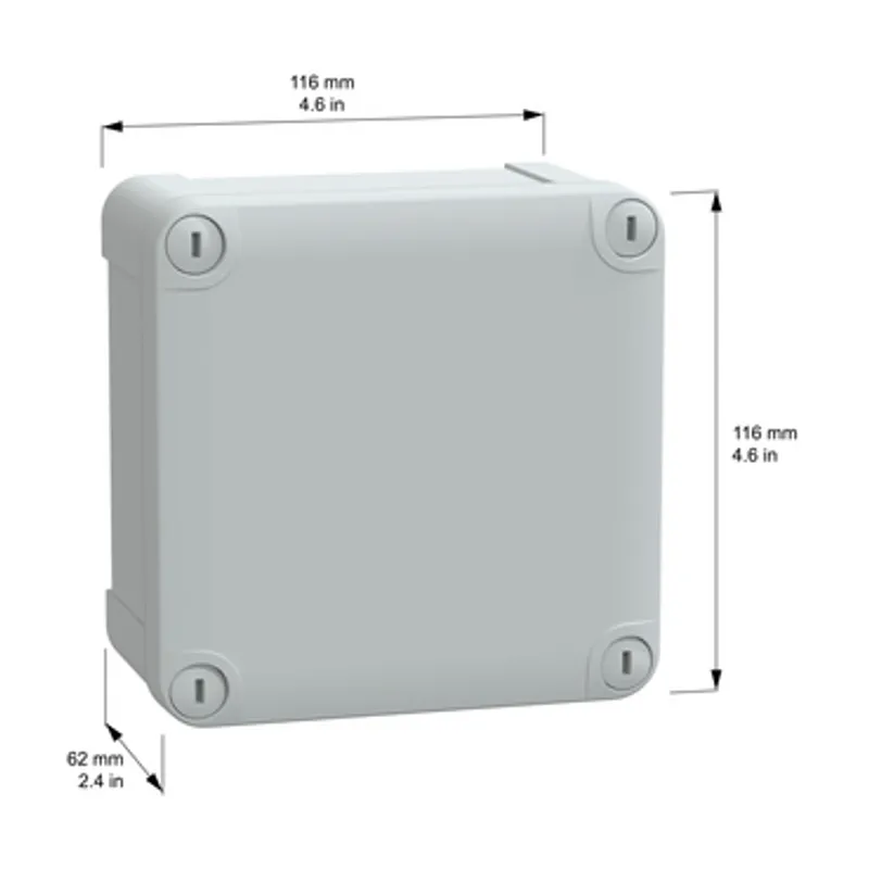 PC box IP66 IK08 RAL7035 Int.H105W105D55 Ext.H116W116D62 opaque PC cover H10 — photo 2 of 4
