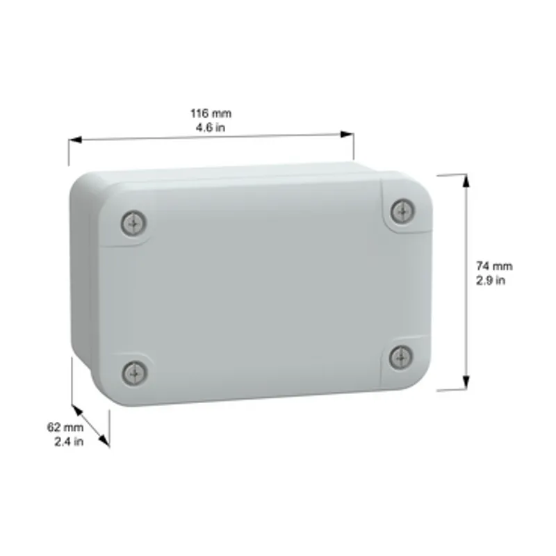 PC box IP66 IK08 RAL7035 Int.H105W65D55 Ext.H116W74D62 opaque PC cover H10 — photo 2 of 4