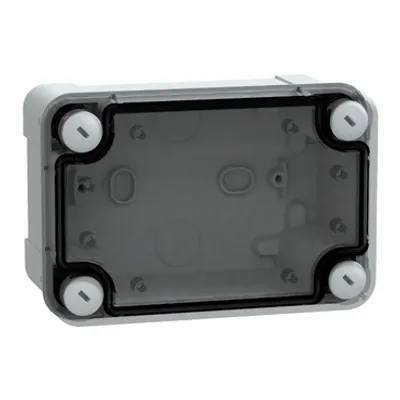 PC box IP66 IK08 RAL7035 Int.H125W80D65 Ext.H138W93D72 Transp.cover H20