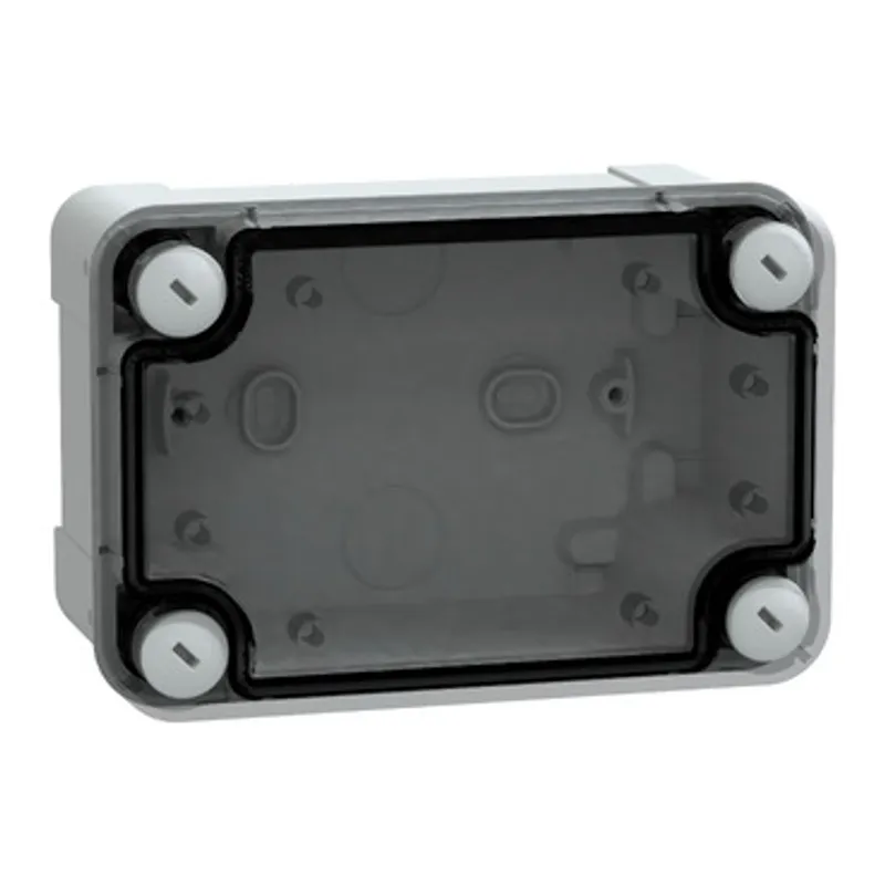 PC box IP66 IK08 RAL7035 Int.H125W80D65 Ext.H138W93D72 Transp.cover H20 — photo 1 of 4