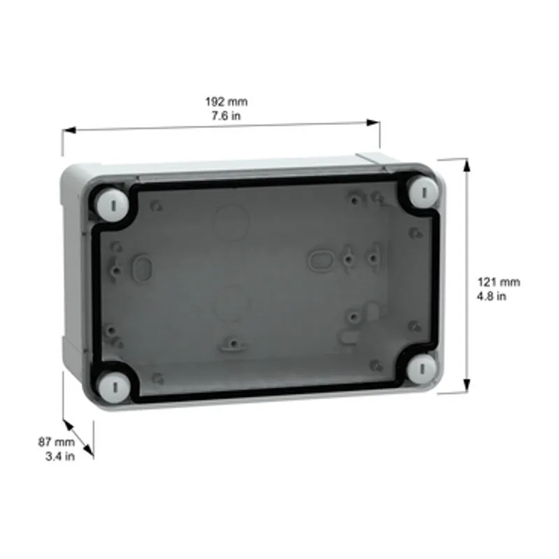 PC box IP66 IK08 RAL7035 Int.H175W105D80 Ext.H192W121D87 Transp.cover H20 — photo 2 of 4