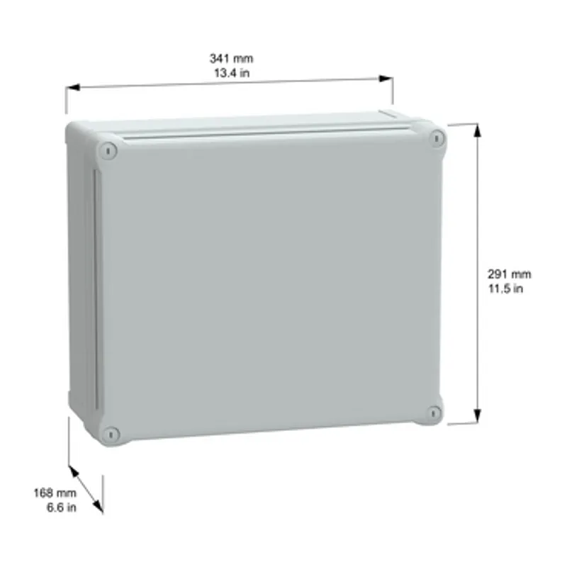 PC box IP66 IK08 RAL7035 Int.H325W275D160 Ext.H341W291D168 opaque PC cover H60 — photo 2 of 4