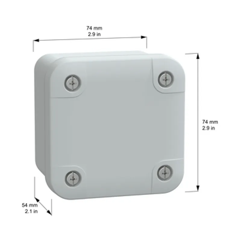 PC box IP66 IK08 RAL7035 Int.H65W65D45 Ext.H74W74D56 opaque PC cover H10 — photo 2 of 4