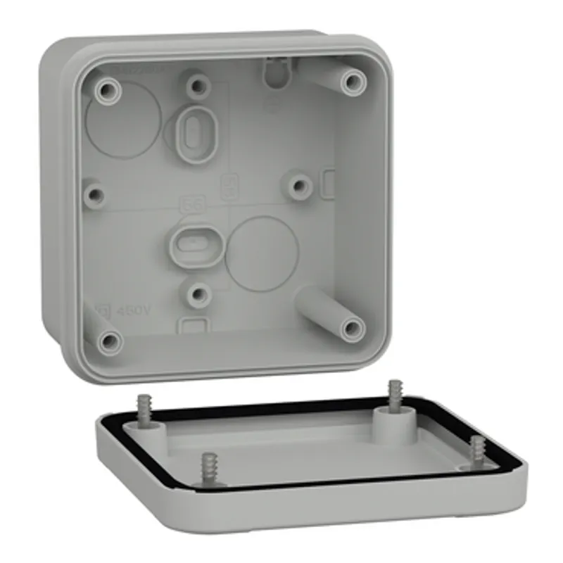 PC box IP66 IK08 RAL7035 Int.H80W80D65 Ext.H89W89D51 opaque PC cover H10 — photo 3 of 4