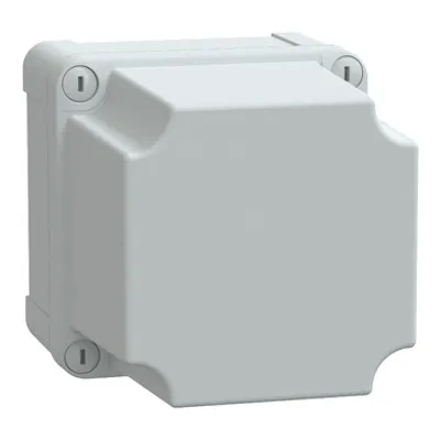 ABS industrial box, PanelSeT TBS, 116x133x116mm, int. 105x125x105mm, high plain cover, IP66, IK07, RAL 7035
