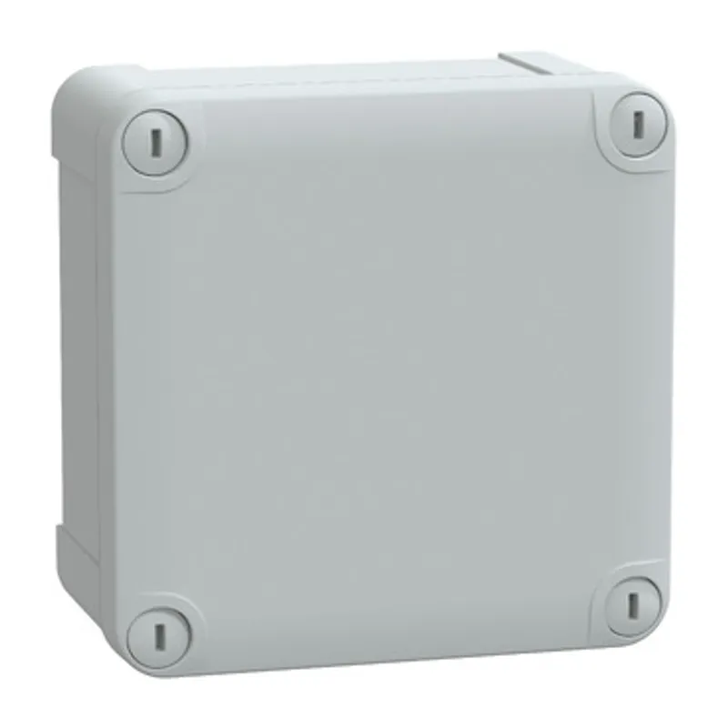 ABS industrial box, PanelSeT TBS, 116x62x116mm, int. 105x55x105mm, low plain cover, IP66, IK07, RAL 7035 — photo 1 of 3