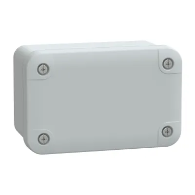 ABS industrial box, PanelSeT TBS, 74x62x116mm, int. 65x55x105mm, low plain cover, IP66, IK07, RAL 7035