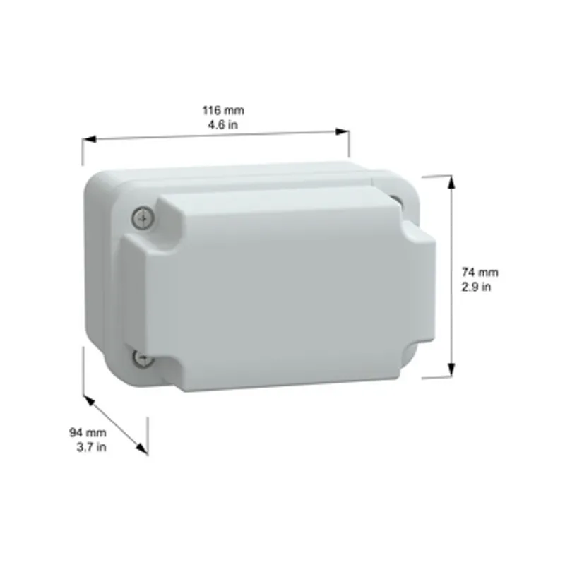 ABS industrial box, PanelSeT TBS, 116x94x116mm, int. 65x85x105mm, high plain cover, IP66, IK07, RAL 7035 — photo 2 of 3