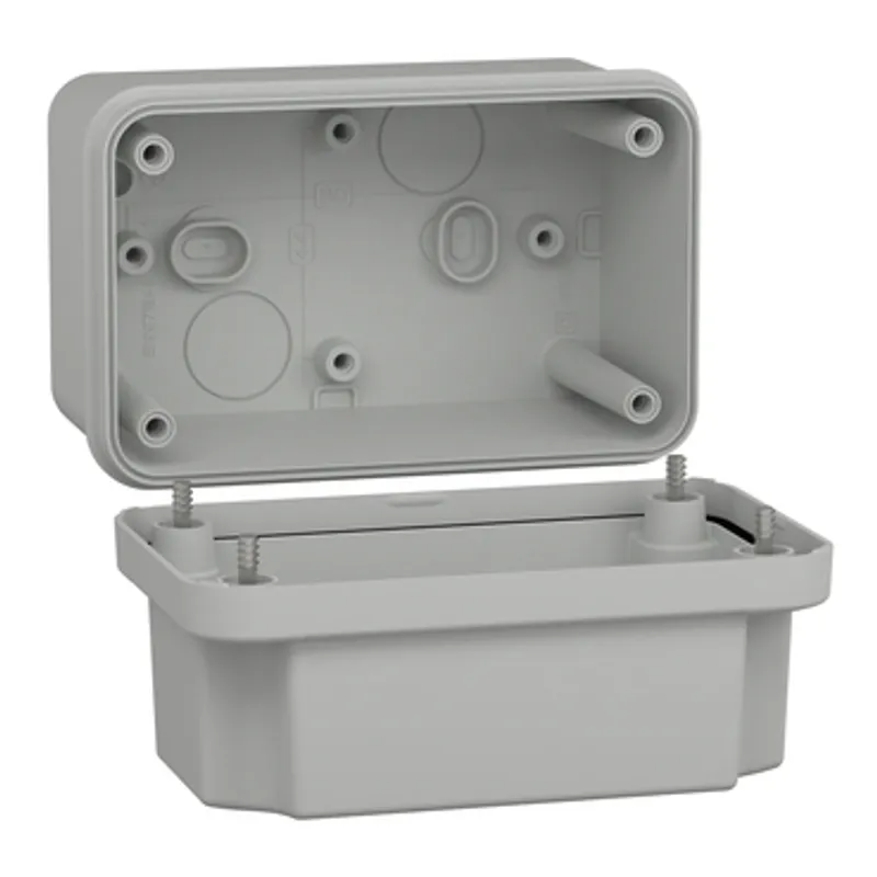 ABS industrial box, PanelSeT TBS, 116x94x116mm, int. 65x85x105mm, high plain cover, IP66, IK07, RAL 7035 — photo 3 of 3