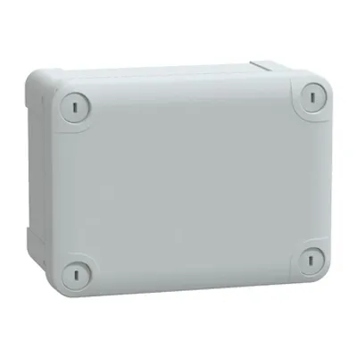 ABS industrial box, PanelSeT TBS, 121x87x164mm, int. 105x80x150mm, low plain cover, IP66, IK07, RAL 7035