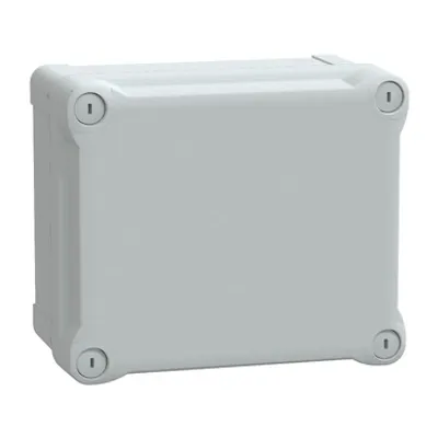 ABS industrial box, PanelSeT TBS, 164x105x193mm, int. 150x100x175mm, high plain cover, IP66, IK07, RAL 7035